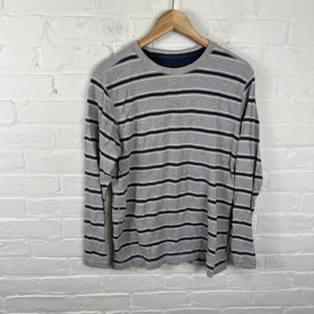 Quicksilver Men's Lightweight Crewneck Rockaway Shirt Long Sleeve Gray Size L
